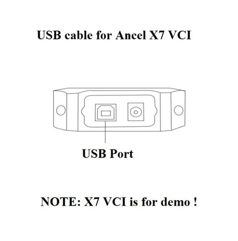 USB Data Cable Replacement for ANCEL X7 X7 HD Bluetooth VCI Box|Ancel ...