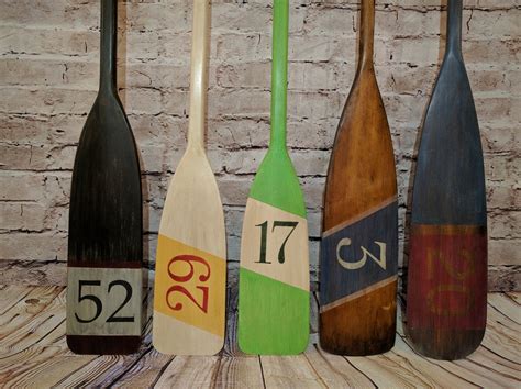 oars painted wood nautical decor custom painted choice  colors