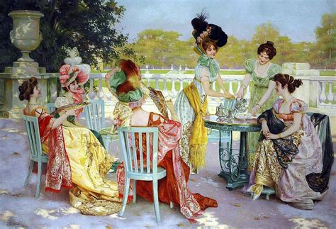 Пазл чай с подругами - разгадать онлайн из раздела "Картины" бесплатно