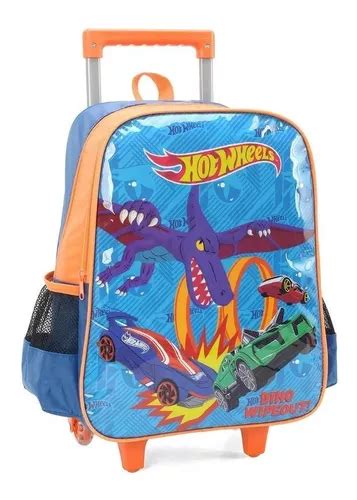Mochila Hot Wheels Rodinhas E Lancheira Luxcel