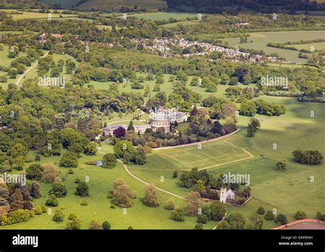 Ickworth House In Suffolk Uk Owned By The National Trust With Horringer Village In The