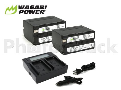 Np F Battery For Sony Pack Dual Charger Wasabi Power Npf