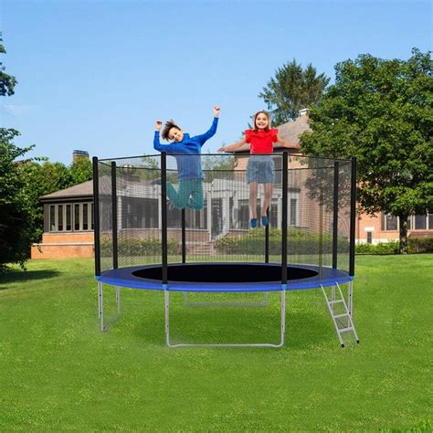 Overstock – 12-Foot Trampoline Combo Bounce Jump Trampoline with Safety ...