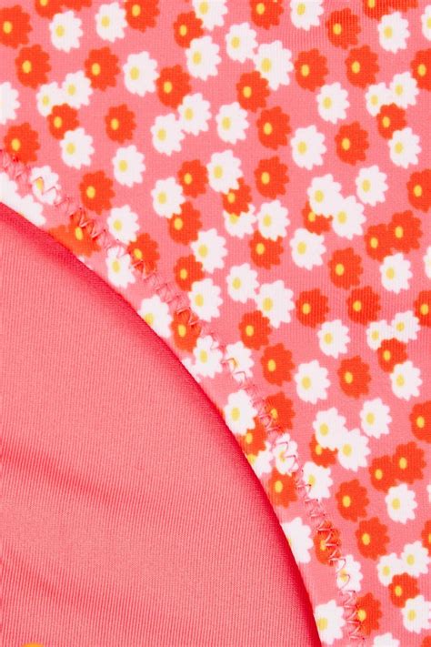 SOLID STRIPED Tief sitzendes Bikini Höschen mit floralem Print und Raffung THE OUTNET