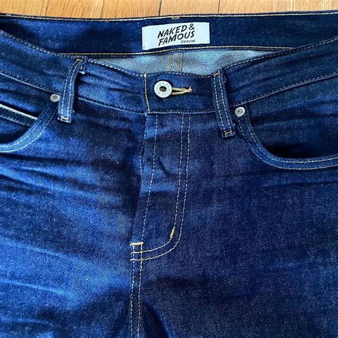 Naked And Famous Denim Super Guy Blue Bird Selvedge Depop