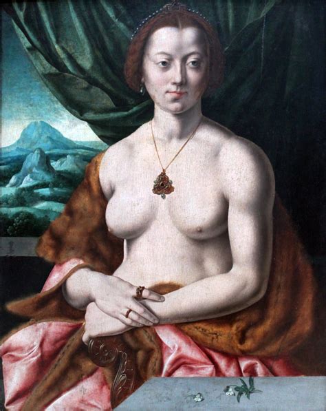 Portrait Of A Semi Nude Woman Bartholomaeus Bruyn The Elder Artwork