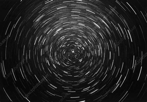 North Pole star trails - Stock Image - R620/0322 - Science Photo Library