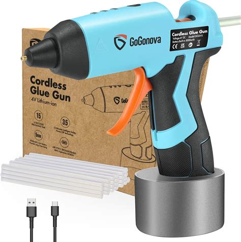 Buy Cordless Hot Glue Gun Gogonova 15s Fast Preheating Glue Gun 5Ah Built In Battery Hot Melt