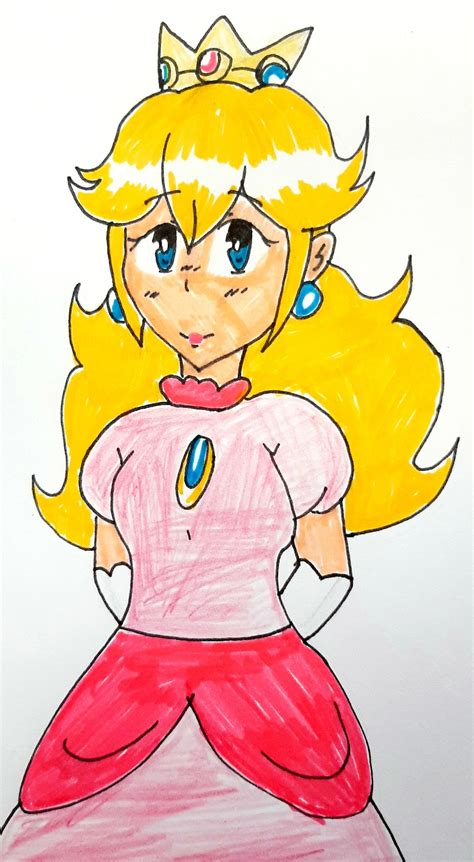 Princess Peach Redraw By Dariadoodleart On Deviantart