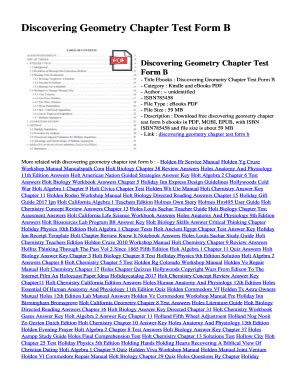 Fillable Online Discovering Geometry Chapter Test Form B Discovering