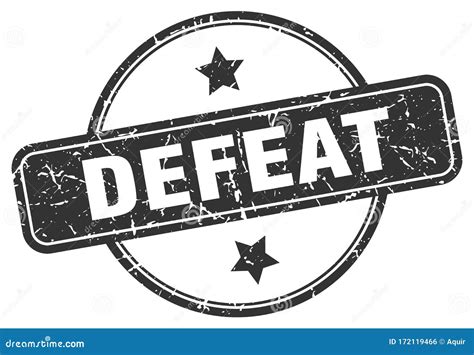defeat stamp defeat  grunge sign stock vector illustration