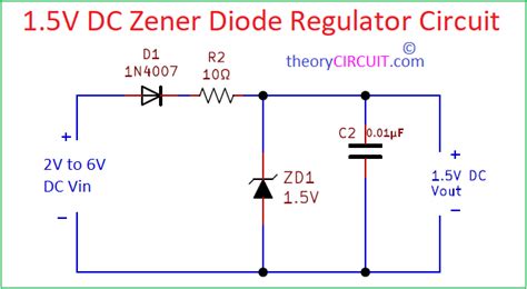 V Regulated Dc Power Supply Circuit Using Zener Diode