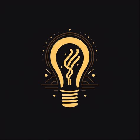 Premium AI Image Flat Color Light Bulb Logo Vector