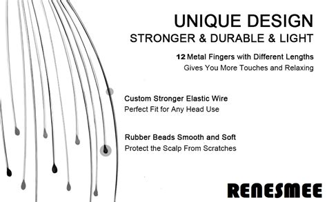 Renesmee Head Massager Scalp Scratcher 12 Finger Body Relaxing Hand