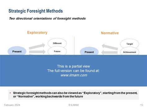 Strategic Foresight and Uncertainty – Frameworks, Methods and Process