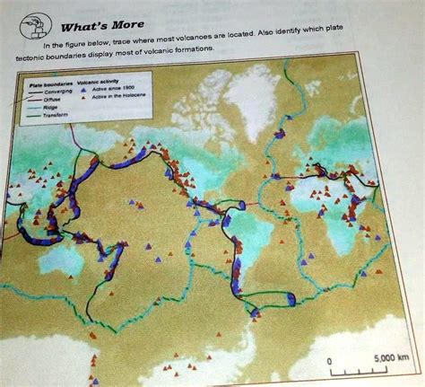 SOLVED: In the figure below, trace where most volcanoes are located ...