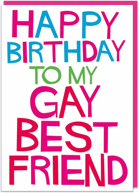 Feliz cumpleaños a mi mejor amigo Gay Funny tarjeta de cumpleaños Amazon es Hogar y cocina