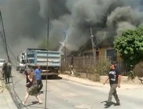 Video Registran Incendio En Vivienda De Villa Alemana