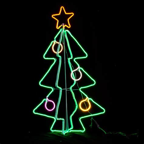 Neon Light 3D Christmas Tree Decoration Lighting