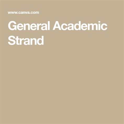 General Academic Strand Academics Infographic Strand Quick Design