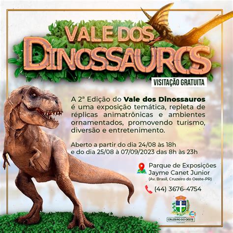 Cruzeiro Do Oeste Anuncia A Volta Do Vale Dos Dinossauros