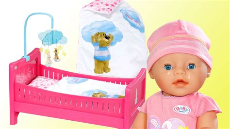 Видео для детей. Беби Борн игрушечная кроватка для куклы распаковка ...