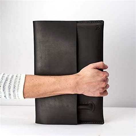 Brown Leather Remarkable 2 Tablet Folio Handstitched Case With Marker