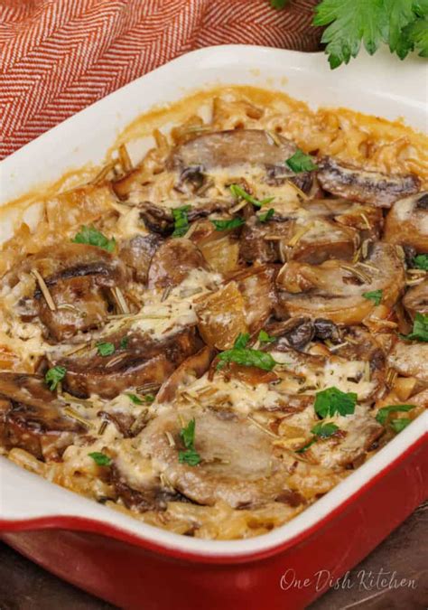 Mushroom Casserole For One - One Dish Kitchen