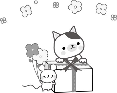 プレゼント・メッセージカードの挿絵のイラスト（無料イラスト）フリー素材