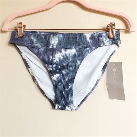 Athleta Swim Athleta Womens Blue Tie Dye Tulum Swimsuit Bikini Bottom New With Tags