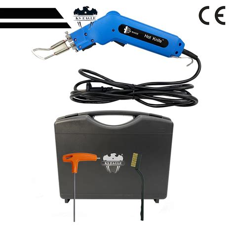 KS EAGLE Electric Hot Knife Hand Held Hot Knife Fabric Cutter Heat Cutter Tool Kit With Blades
