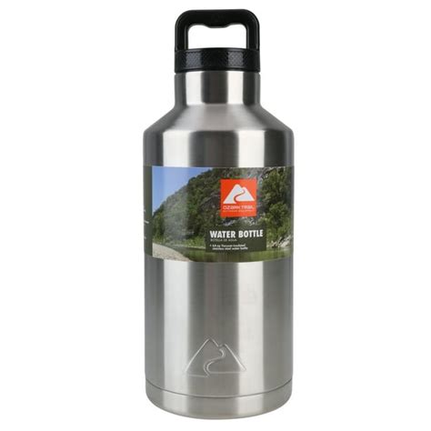 Ozark Trail Double Wall Vacuum Sealed Stainless Steel Water Bottle, 64 oz - Walmart.com ...