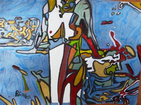 Abstract Nude Sitting Painting By BB Bango Saatchi Art