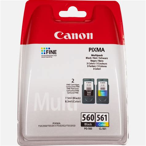 Canon PG-560 Black and CL-561 Colour Ink Cartridge Multi Pack — Canon ...