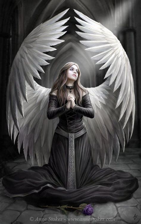 Prints Art & Collectibles Angel of Darkness Drawing Gothic Illustration Digital Download Gothic ...