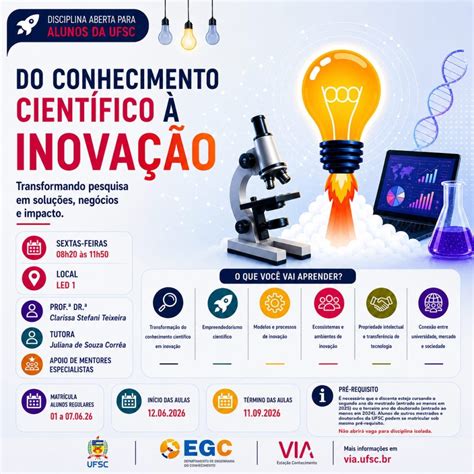 A Importância Do Conhecimento Científico Para Impulsionar A Inovação - Do conhecimento científico à inovação: matrículas abertas! - VIA ...