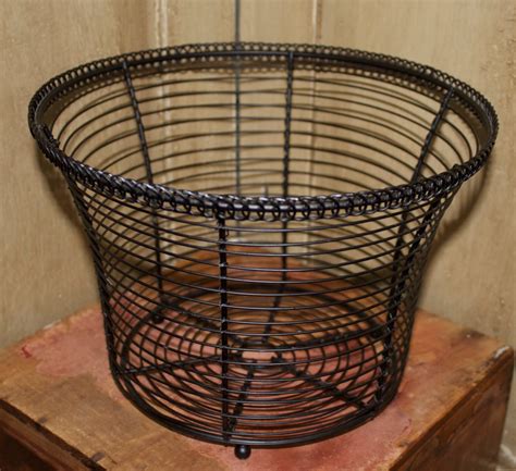 Black Metal Wire Storage Basket Farmhouse Storage Home Decor