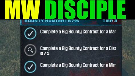 How To Complete A Big Bounty Contract For A Disciple MWZ Bounty