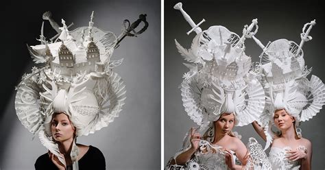 Miniature Seascapes And Cities Top Elaborate Paper Wigs By Asya Kozina