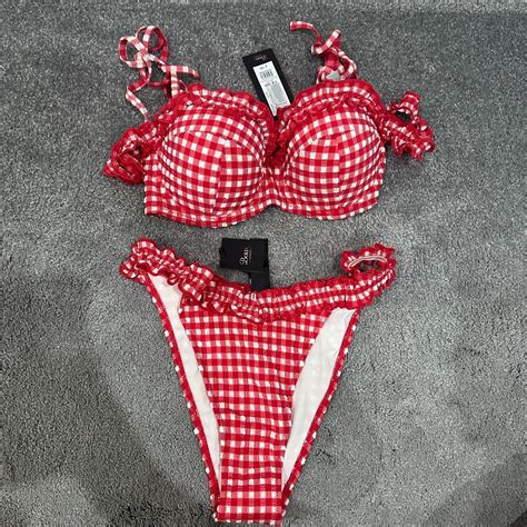 Boux Avenue Gingham Bikini Red White Brand New Depop