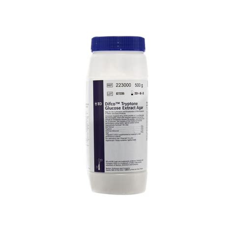 Agar Extracto Glucosa Triptona 500g Difco Medlab