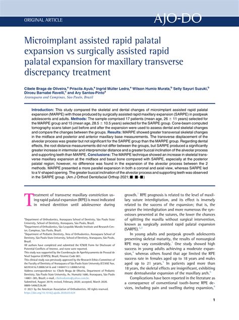 (PDF) Microimplant assisted rapid palatal expansion vs surgically ...