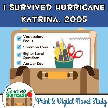 I Survived Hurricane Katrina Novel Study Print Digital