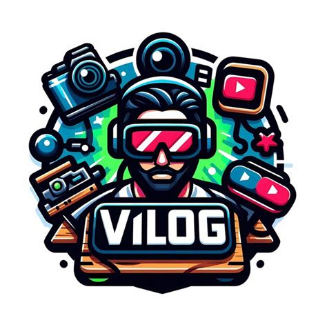 Vlog Logo Vector No Text Full Color Premium Ai Generated Image