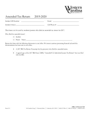 Fillable Online Amended Tax Return Fax Email Print Pdffiller