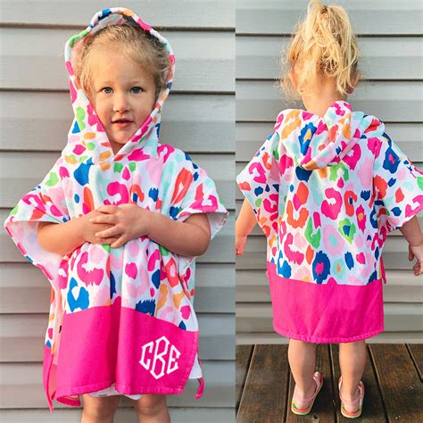 Monogrammed Toddler Hooded Towel Poncho