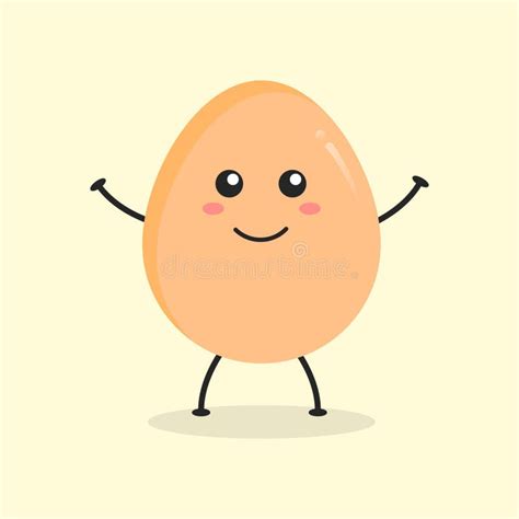 Cute Flat Cartoon Egg Illustration Vector Illustration Of Cute Egg