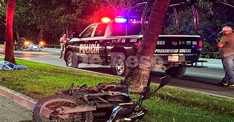 Motociclista Muere Tras Derrapar En La Zona Hotelera De Canc N