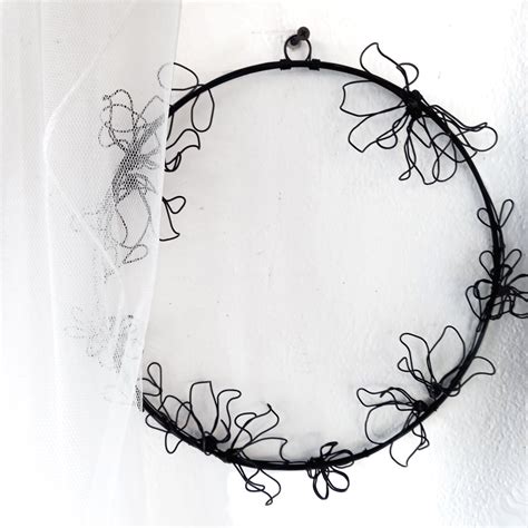 wire art wall decor home decoration wire floral wreath celebration