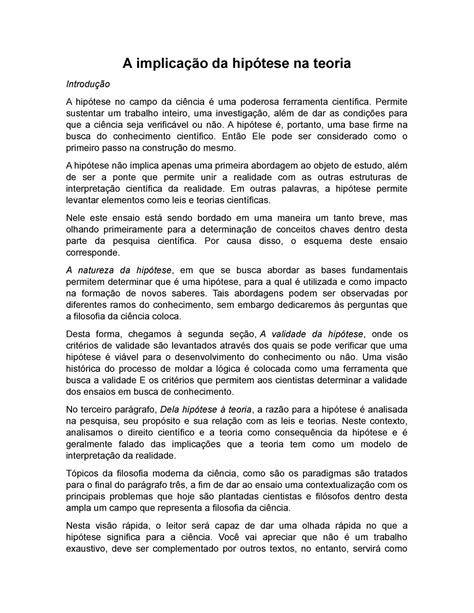Hipotese O Que é 2